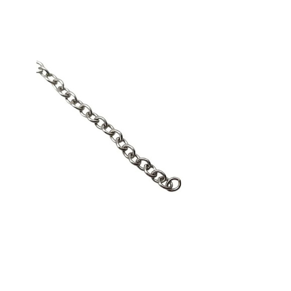 Amethyst Gemstone DENMARK Cross Large Pendant Chain Necklace Silver Tone Vintage - Picture 7 of 9